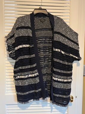 Lucky Brand Open Weave Fringe Cardigan